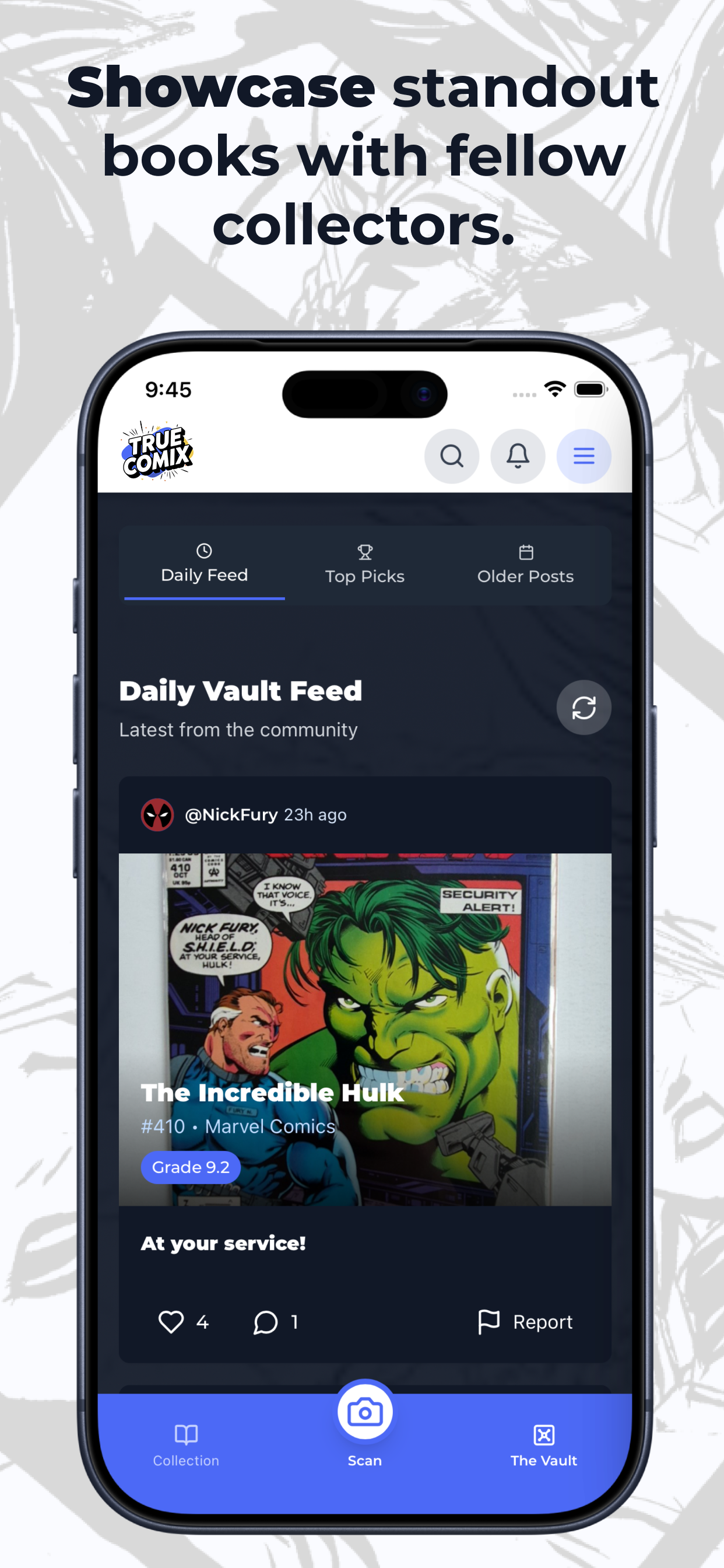 Scan comic books with phone using TrueComix scanner mode